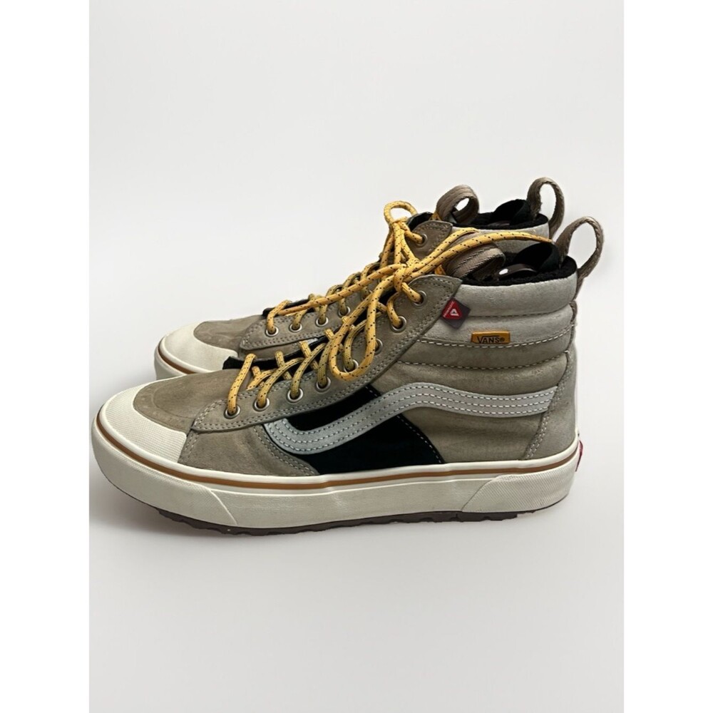 Vans SK8-HI MTE-2 Hi-Top Suede Sneakers Mens Sz 10.5 Khaki Water Resistant Shoes - Picture 4 of 16